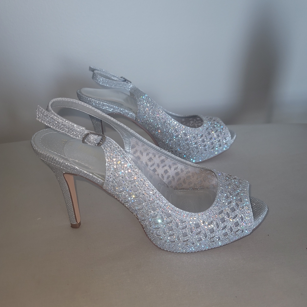 Elegant Silver Women's Heels